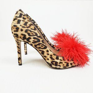 NWOB Sam Edelman Haide Leopard & Pom Pom Pumps
